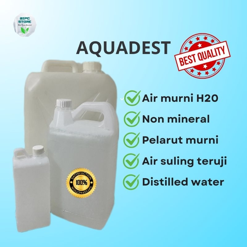 Aquadest / Aquades / Akuades / Air Suling / Distilled Water Berbagai Kemasan