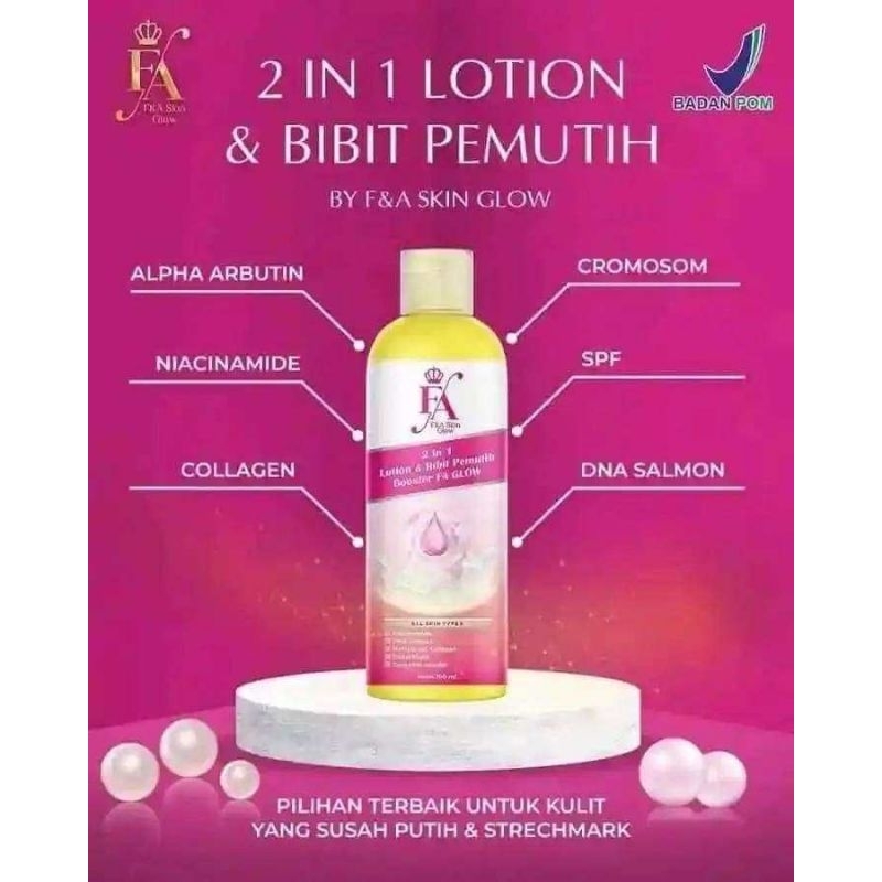paket usaha 10 btl LOTION BRIGHTENING F&A SKIN GLOW