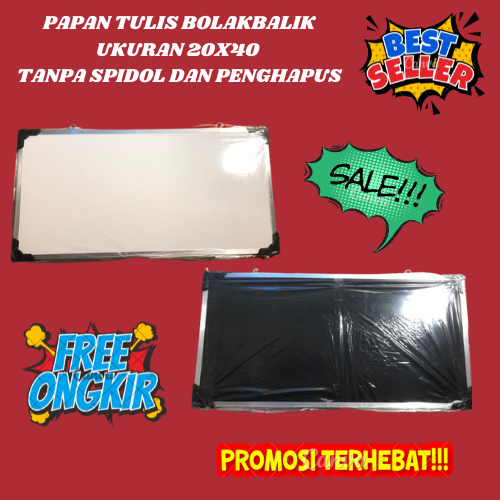 

WHITEBOARD 20X40 TANPA PENGHAPUS DAN SPIDOL BARU!! BOLAKBALIK