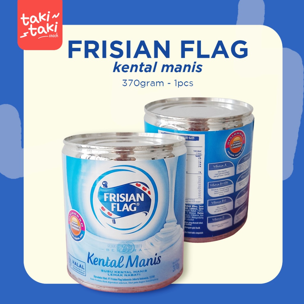 

TakiTaki Snack - Frisian Flag Susu Kental Manis Putih Kaleng (Original) 370gram