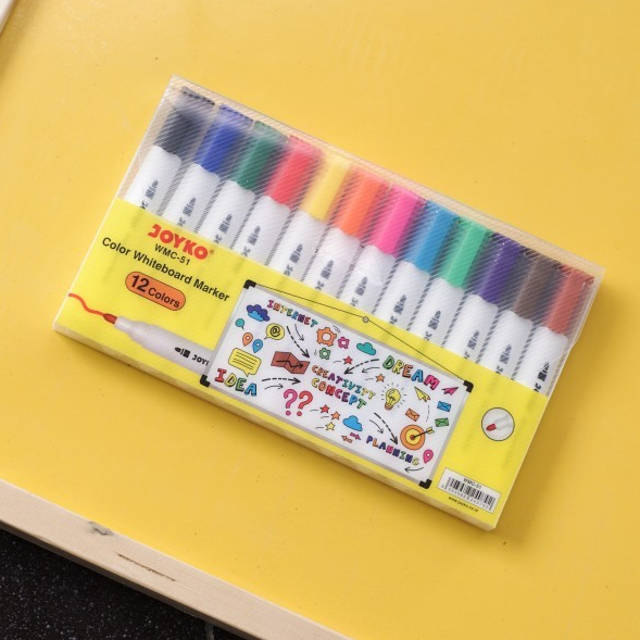 

Joyko whiteboard marker /spidol papan tulis 12 warna WMC-51