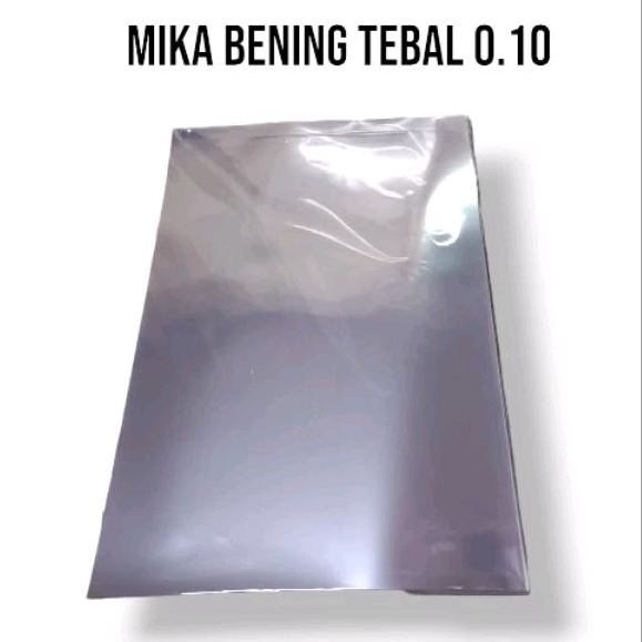 cover mika jilid tebal/ plastik mika bening transparan putih 0.10 ( 100 lembar)