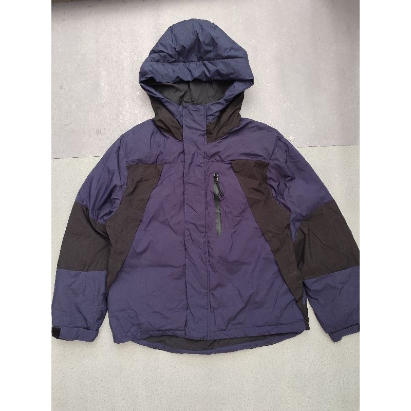 jaket puffer gelembung fieldcore twotone purple black jaket musim dingin