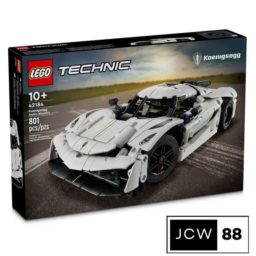 Lego original 42184 Technic Koenigsegg Jesko Absolut White Hypercar mainan anak mobil balap