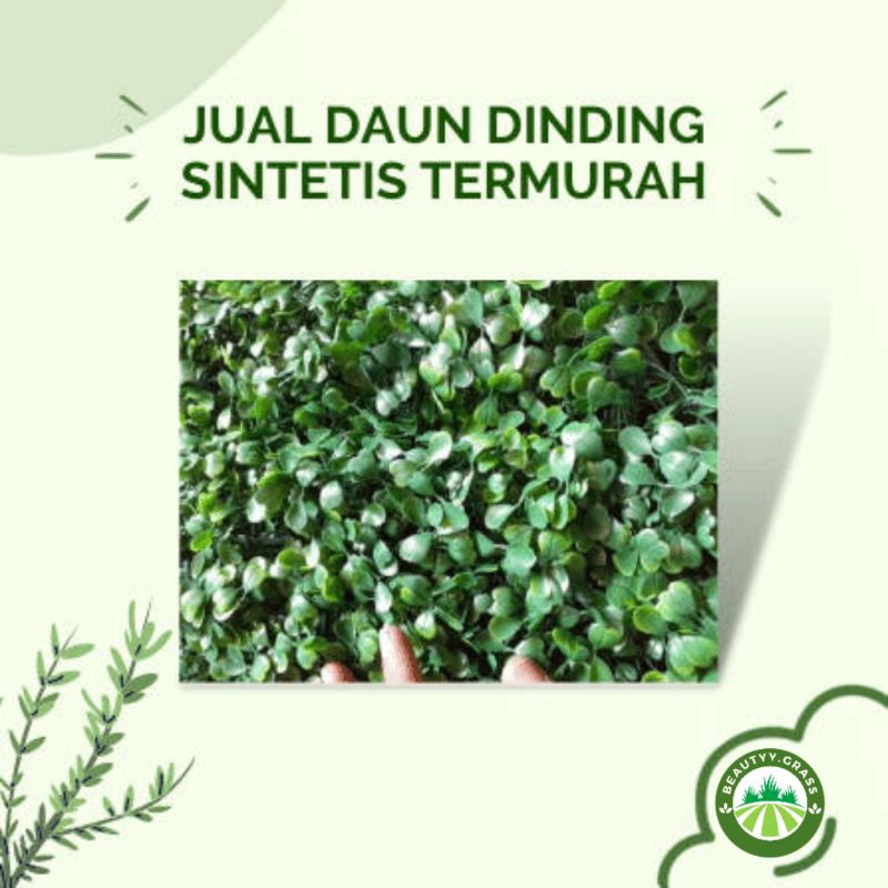 Daun Dinding Sintetis Daun Dolar Hias - Rumput Dinding Sintetis Daun Hias Artifical