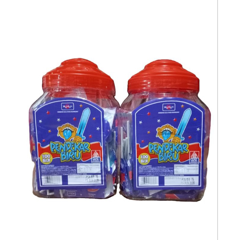 

Navi_Lezatoz Permen Pendekar Biru (Toples) Isi 100 Pcs. Permen Lolipop