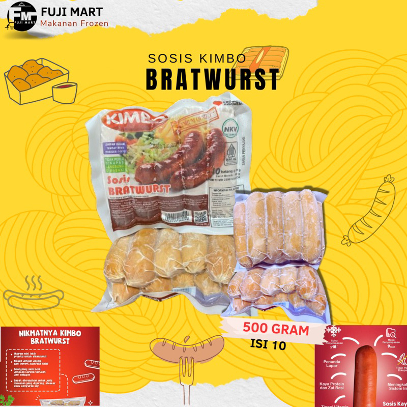 

Sosis Kimbo Bratwurst isi 10 pcs / 500gr