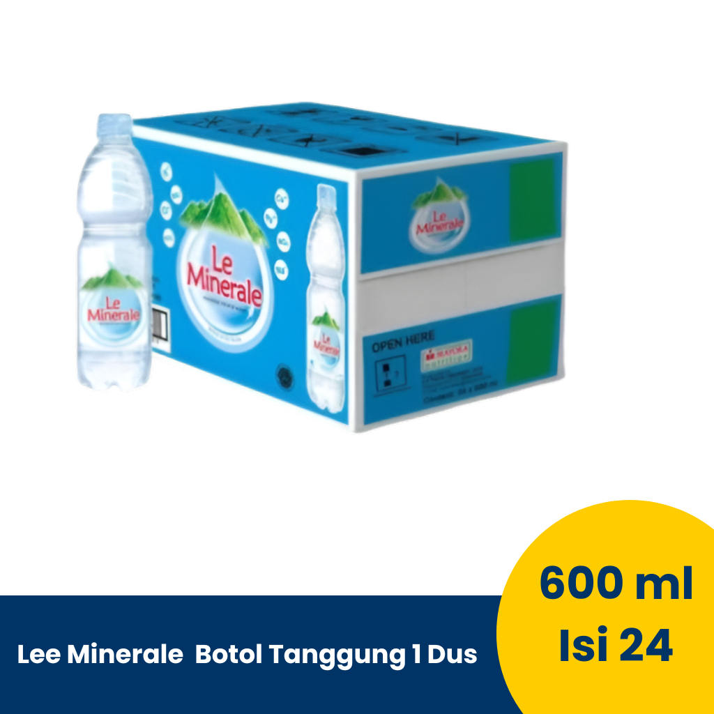 

LEE MINERALE Air Mineral Botol Tanggung 1 Dus | 600ml | Isi 24 Gelas