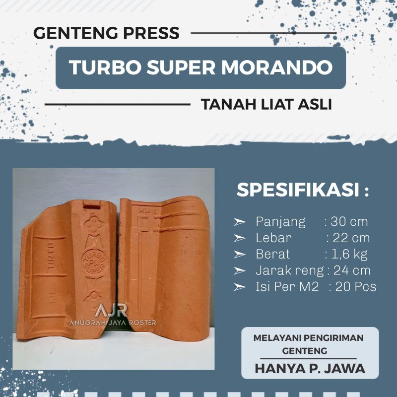 Genteng Turbo Super Morando , Genteng Press Murah