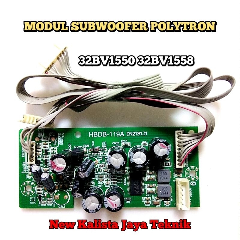 MODUL SOUNDBAR TV POLYTRON 32BV1550 32BV1558 ORIGINAL KIT SUBWOOFER 32BV1558 32BV1550 MODUL SUBWOOFE