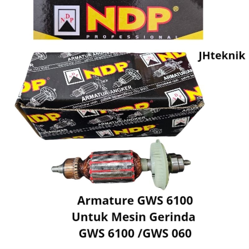 JHTeknik Armature Untuk Mesin Gerinda GWS 6100 GWS 060 NDP/Angker GWS 6-100 NDP