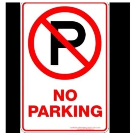 

Stiker sign NO PARKING DILARANG PARKIR RAMBU K3 SAFETY WARNING