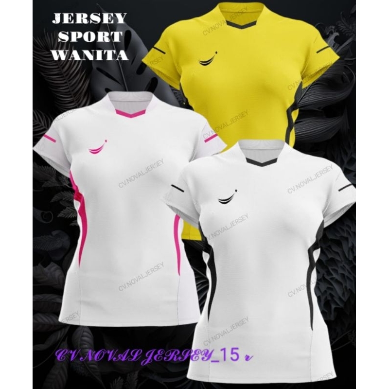 Pakaian Atasan Baju Jersey Jersy Kaos Olahraga Sport Bulutangkis Badminton sepak bola Futsal volly v
