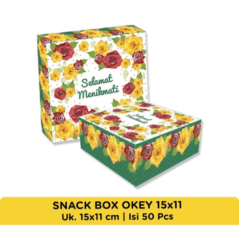 

Snack Box Dus Motif Dus Snack Kue Makanan Uk. 15 x 11 x 7 Cm