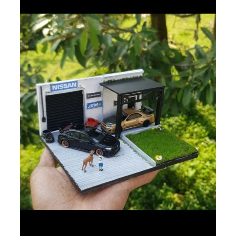 Diorama bengkel mini