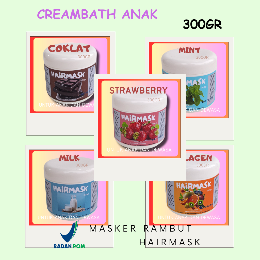 [ BPOM] Kids Hair Mask Treatment | Masker Rambut Anak | Creambath Rambut Anak
