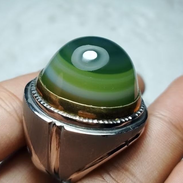 CINCIN BATU AKIK SULAIMAN HIJAU