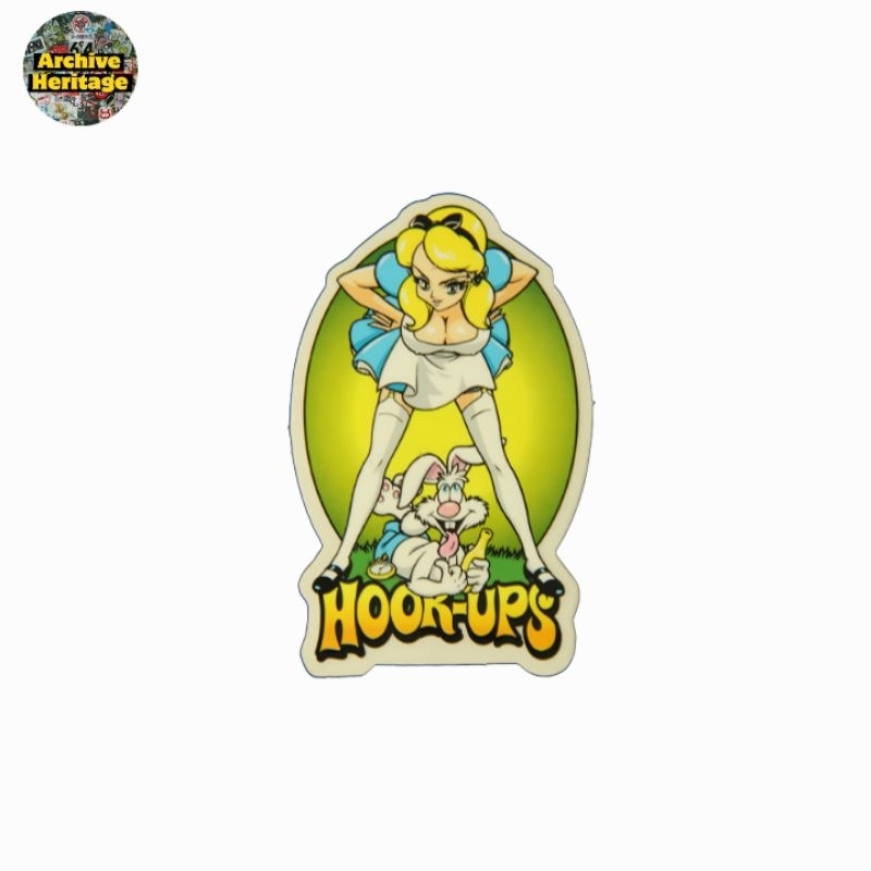 sticker Hook Ups Alice and Friends skateboards trucks clothing stiker