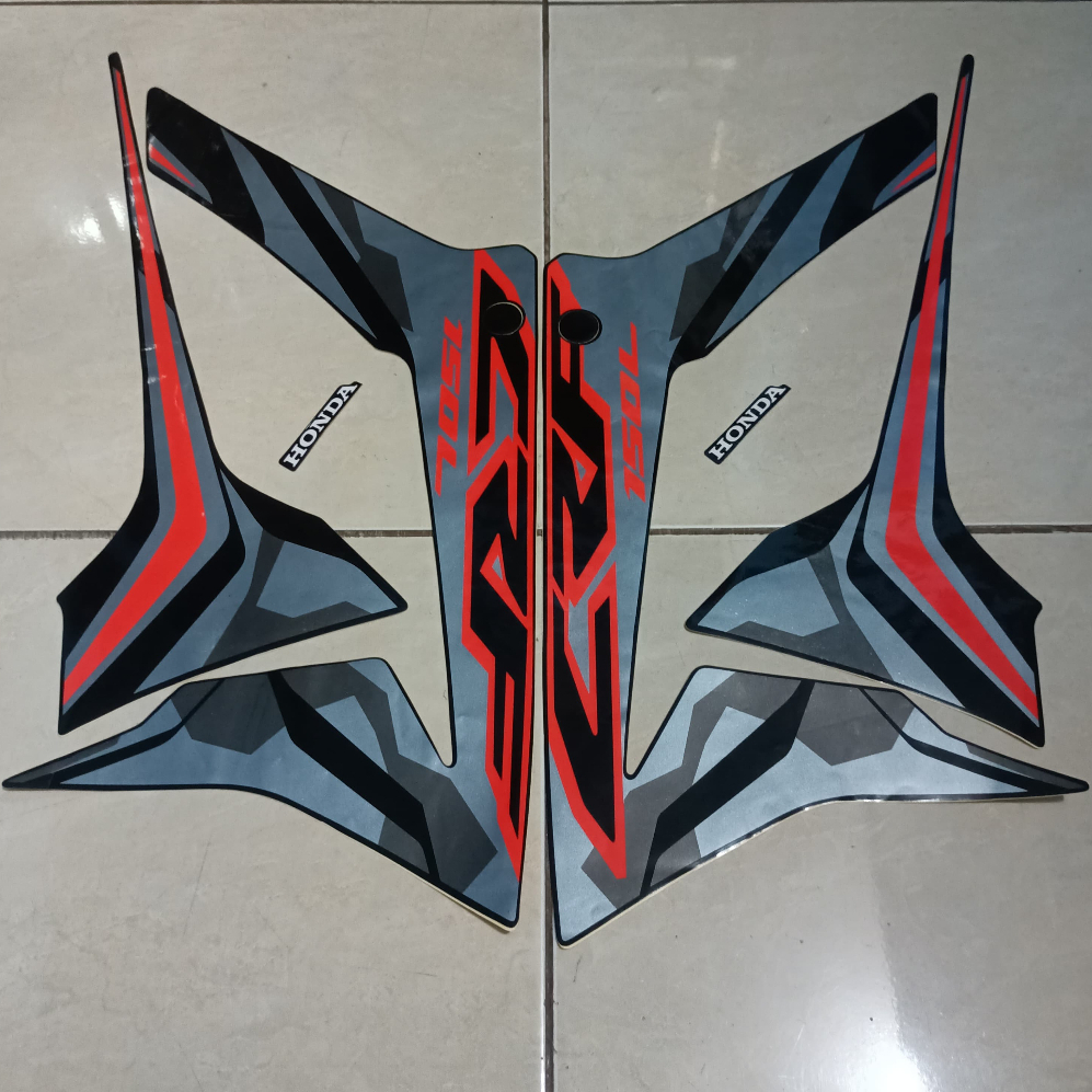 stiker striping honda crf 150 l 2019 hitam lis body standar berkualitas original