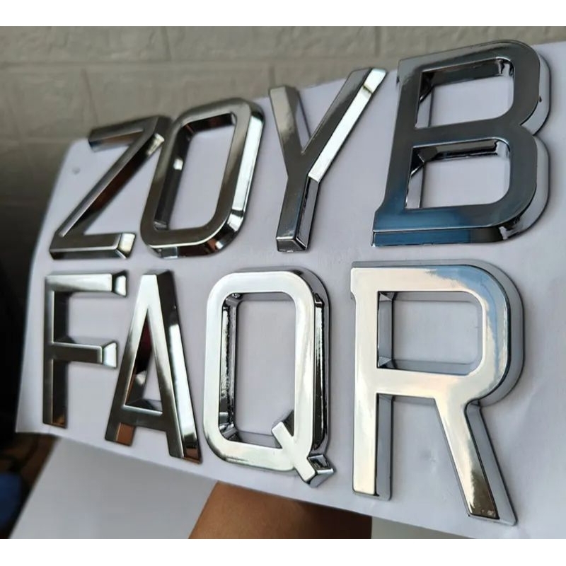 HURUF / ANGKA TIMBUL  SINGAPORE CROM MOBIL