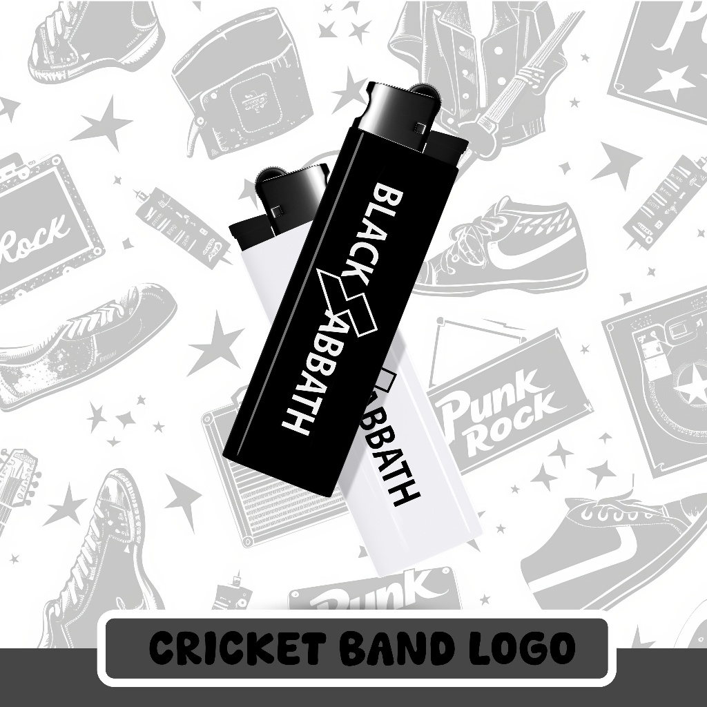 KOREK CUSTOM CRICKET | BAND SERIES | CRICKET MURAH | KOREK API UNIK KEREN LOGO BAND METAL BLCK SABBA