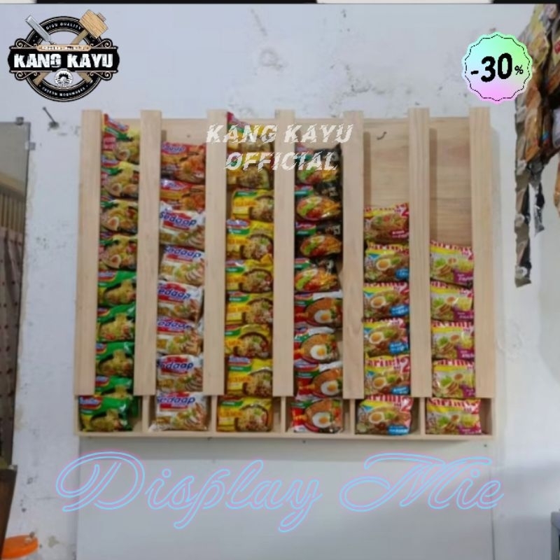 Display indomie tempat mie rak mie instan warmindo