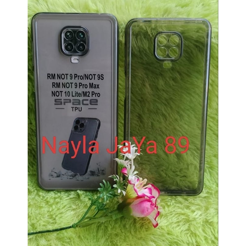 Softcase REDMI NOT 9S/NOT 9PRO/NOT 9PRO MAXSilikon TPU Case Casing Clear Hitam/Bening Transparan Pel
