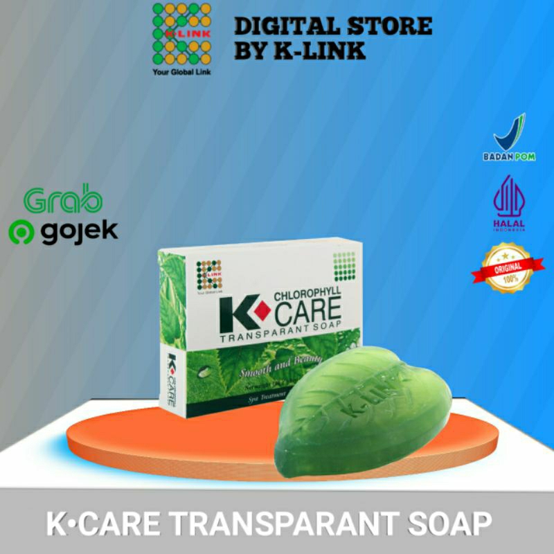 K CARE Chlorophyll Transparant Soap klink sabun Mandi Klorofil Original K-Link