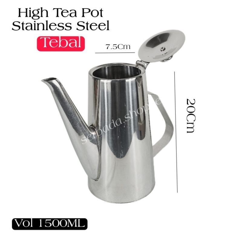 A1 Teko Saji Minuman Stainless STeel TEBAL Tea Pot Coffee Pot 2L Teko Jadul Klasik Golden Horse