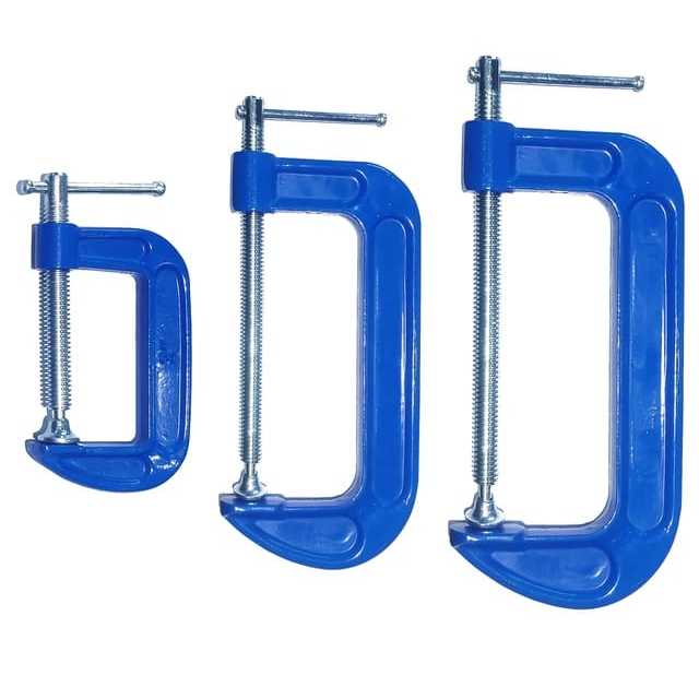Clamp SET 3PCS - Clamp C Ukuran 3" 4" 5" - Clamp C Set - Alat Penjepit - C Clamp Set - Klem Kayu