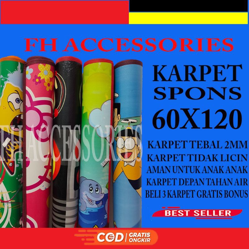 EVA SAJADAH KARPET SPONS PLASTIK KARAKTER TIKAR LANTAI