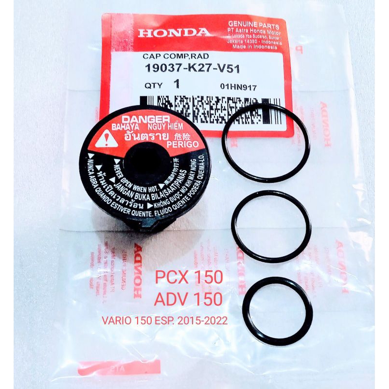 tutup radiator cap comp radiator honda pcx 150. adv 150.vario 150 esp. original/asli