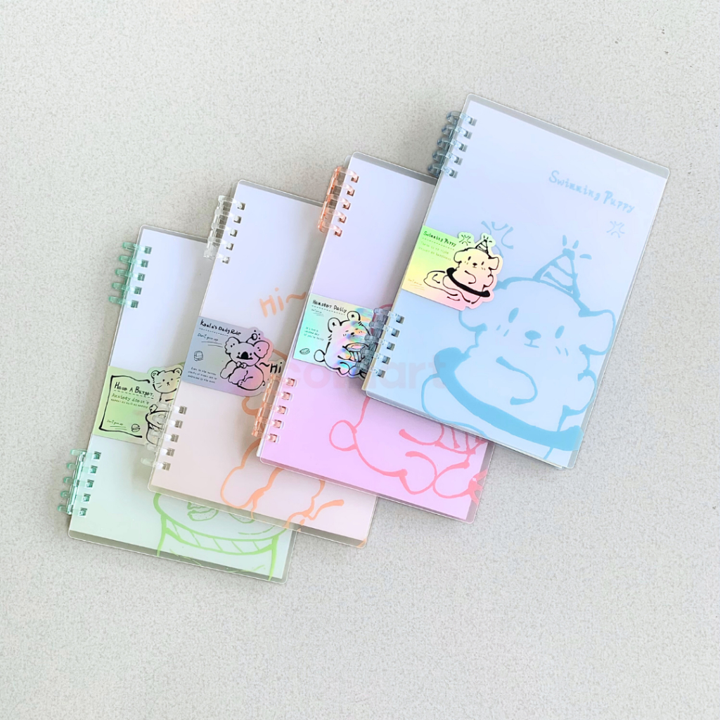 

Binder Notepad A5 B5 Cute Animals Wengu HC-049 - Binder Note Plus Loose Leaf - Binder File Fancy Ring Plastik Dan Bisa Dilipat 360 Derajat - Bisa Di Isi Ulang
