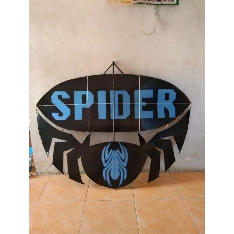 layangan ram raman spider motif UKURAN 1,2m