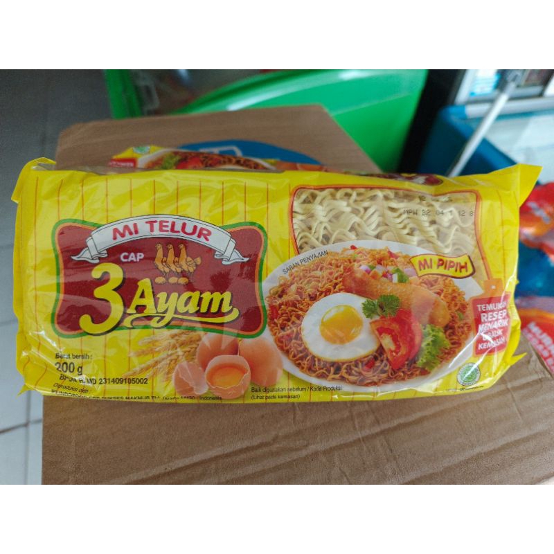 

Mie Telur 3 ayam 200gr