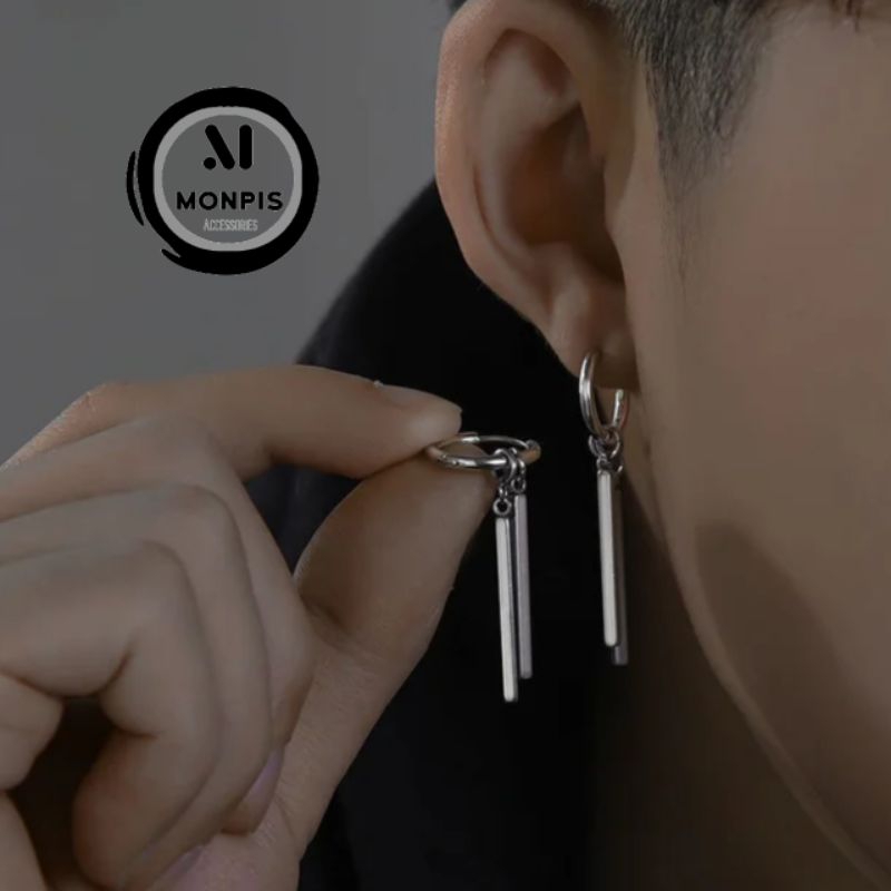 Anting pria Anting korea Anting titanium Anting jurai Anting panjang Anting balok Anting cowok
