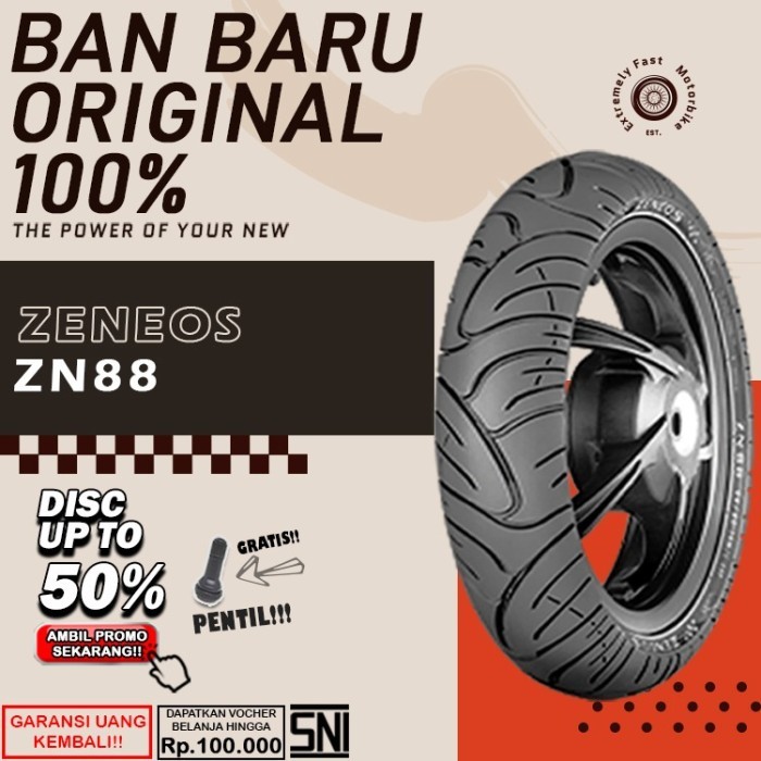 Ban Motor Matic Tubeles Zeneos ZN88 Ring 14 BanMotor Beat Vario Scoopy Tubles Depan Belakang Ring 14