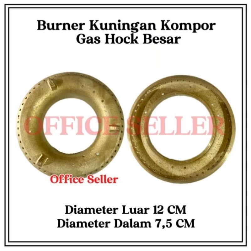 BURNER HOCK BESAR KUNINGAN KOMPOR GAS HOCK BESAR 12 CM