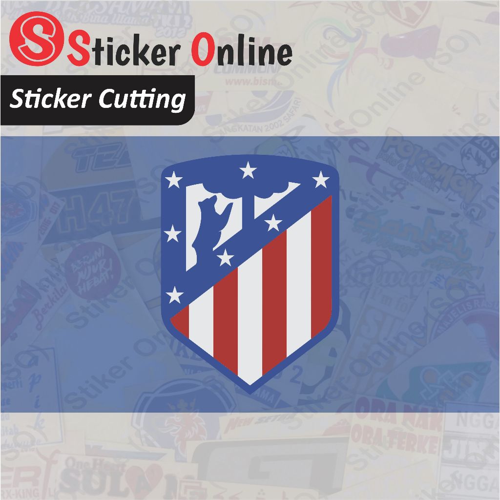 Stiker Atletico Madrid | Sticker Cutting Atletico Madrid Motor Mobil Laptop
