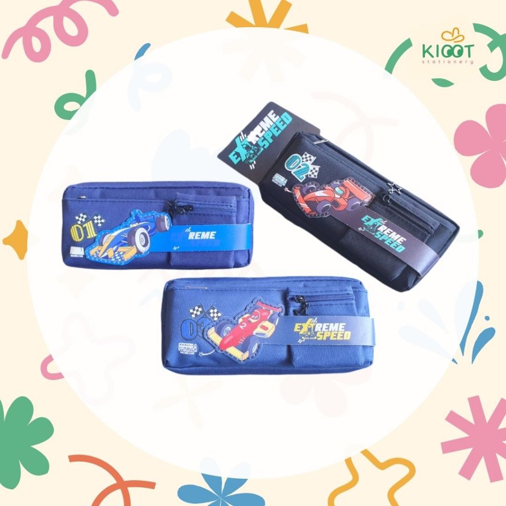 

Kioot - Tempat Pensil Tepak Alat Tulis Pencil Case Anak Sekolah Resleting Mobil Laki 6373