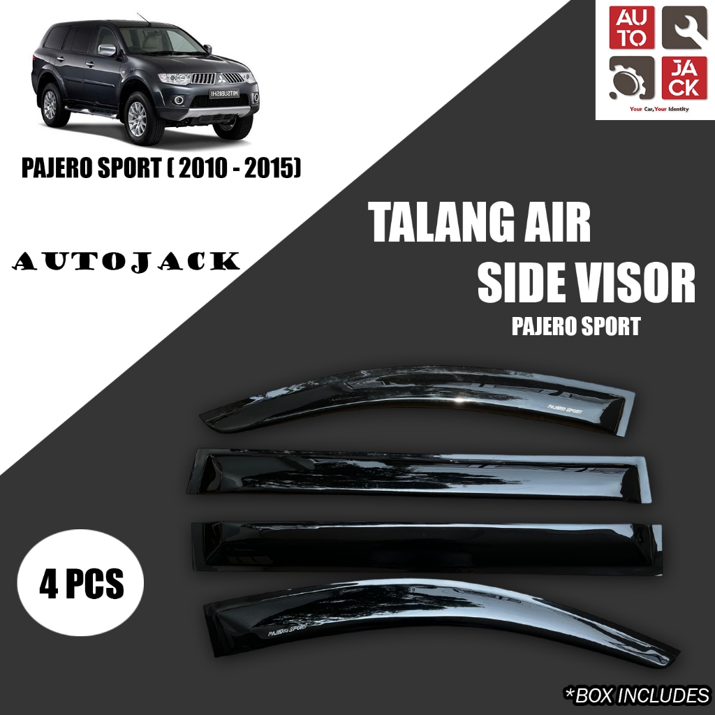 TALANG AIR PAJERO SPORT 2010 - 2015 / SIDE VISOR PAJERO SPORT / ACCESSORIES PAJERO SPORT 2010 - 2015