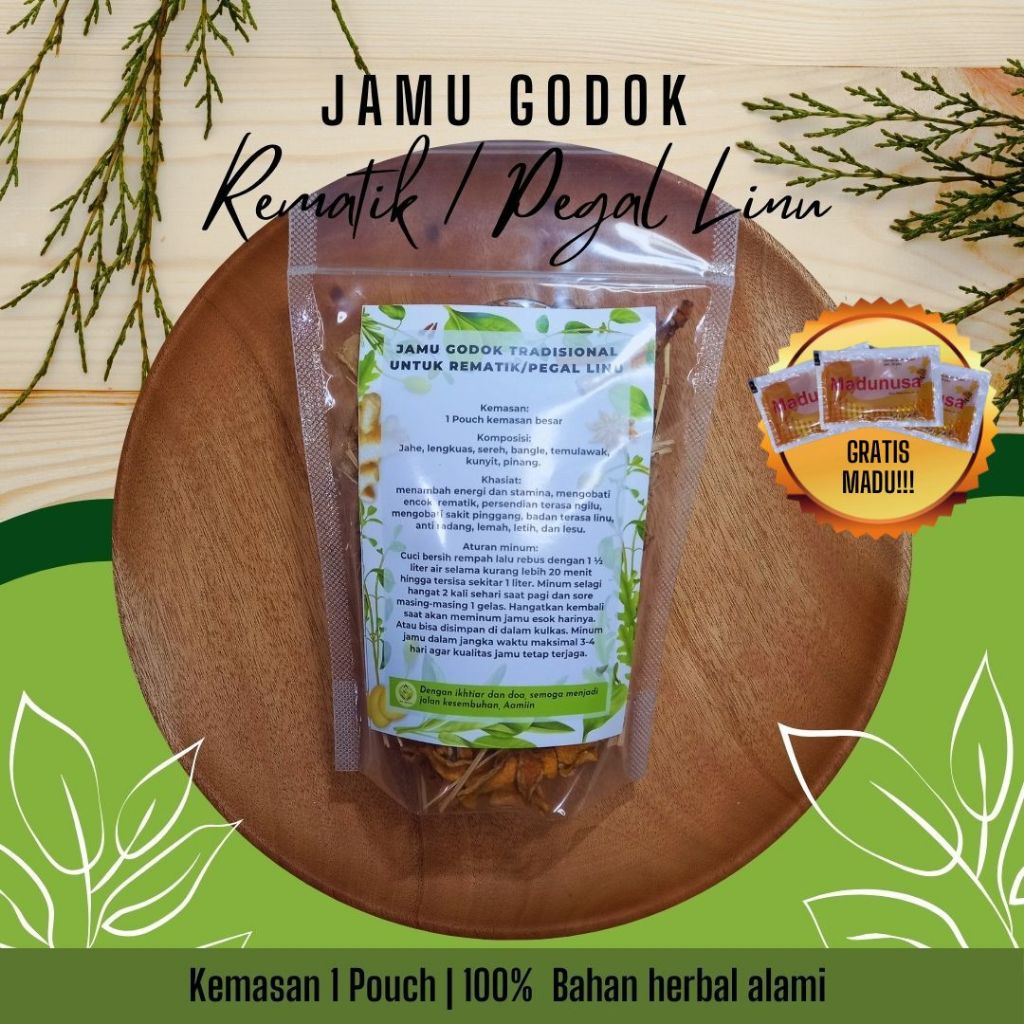 

Jamu Godok Tradisional Untuk Rematik / Pegal Linu Kemasan 1 Pouch