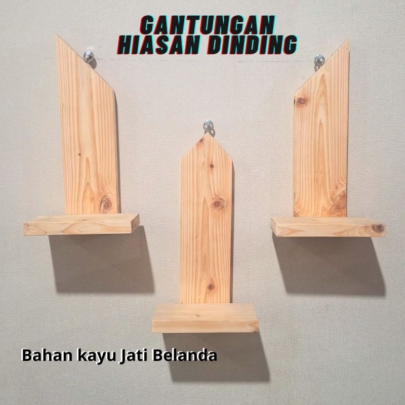 Gantungan Hiasan Dinding Kayu Jati Belanda Rak Dinding  Aesthetic