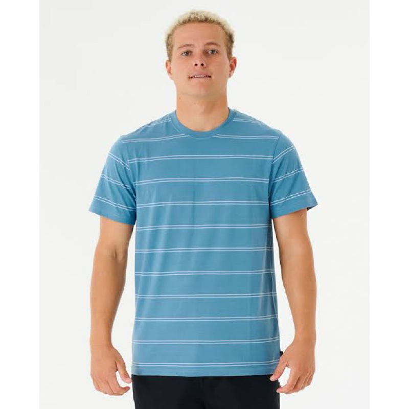 RIPCURL baju kaos plain stripe blue NEW ORIGINAL 100%