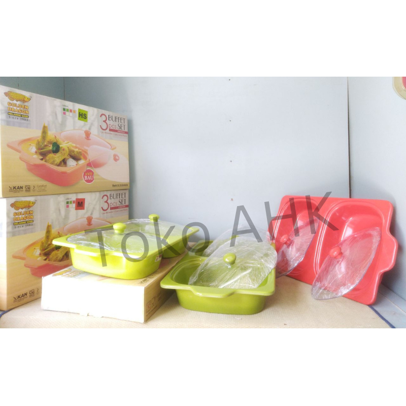 Prasmanan Melamine / Buffet Set Double PS0701 / Golden Dragon / Melamine