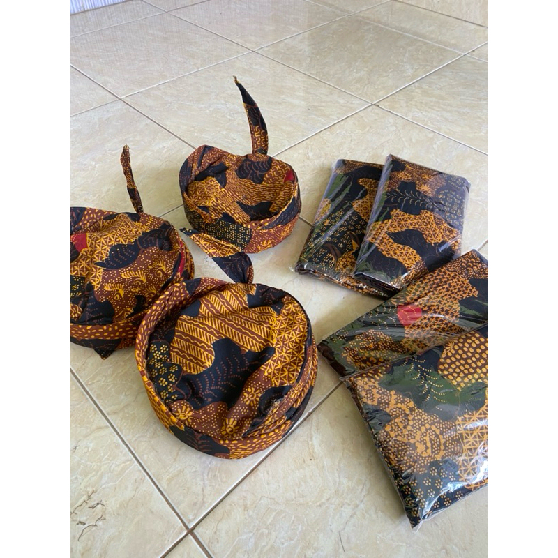 odeng batik bangsawan - blangkon batik motif bangsawan - batik tulis madura