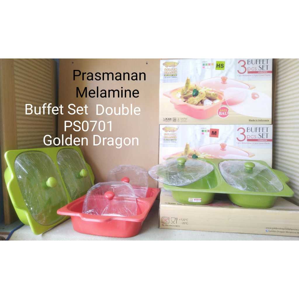 Prasmanan Melamine / Buffet Set Double PS0701 / Golden Dragon / Melamine