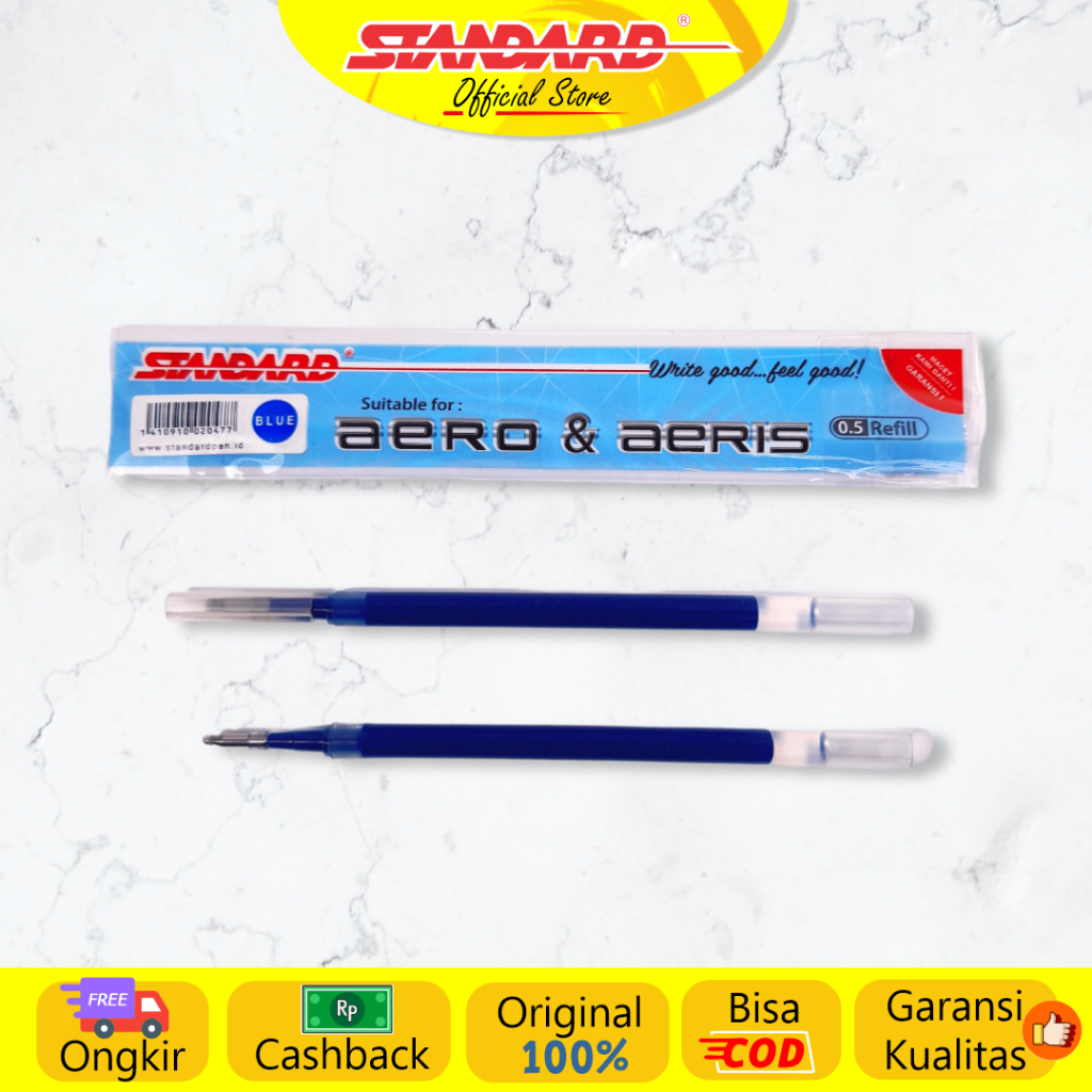 

Standard - Refill Pulpen Aero / Aeris 0.5 Gel ( Isi Pulpen / Pena / Ballpoint )