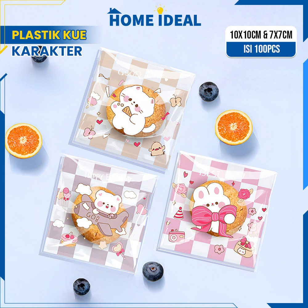 

Plastik Coockies 10x10cm Bunny Isi 100pcs / Plastik Kue 7x7cm Pembungkus Permen Souvenir Biskuit / Plastik Hampers Karakter HI C1086