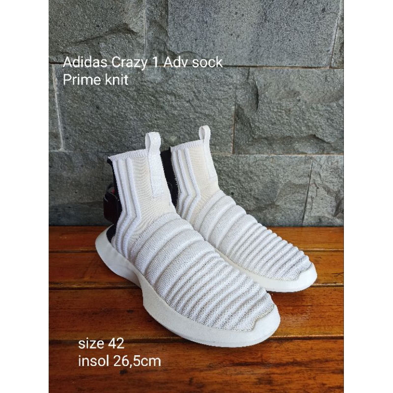 sepatu Basketball Adidas Crazy 1 Adv sock